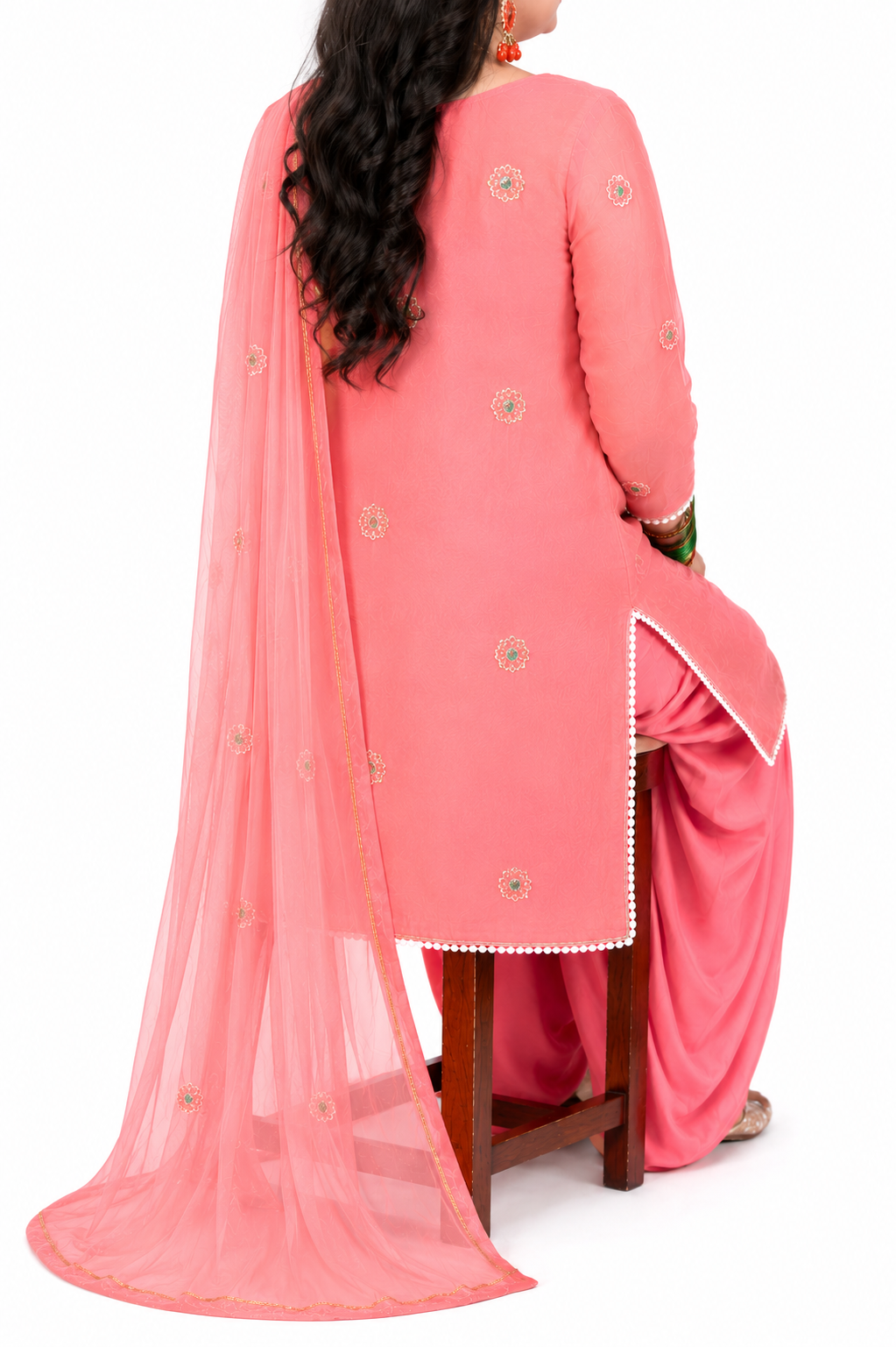 Blush Pink Heavy Gotta Punjabi Style 3PC Festive Outfit